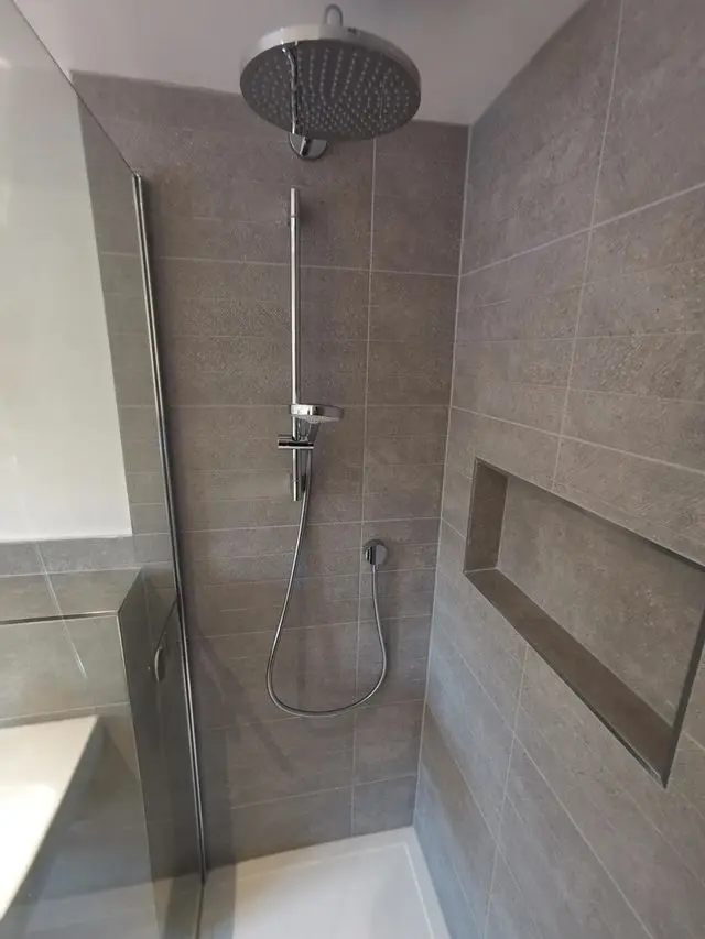 Heated chrome towel rail installed by APG Plumbing & Heating Services Ltd, Staffordshire